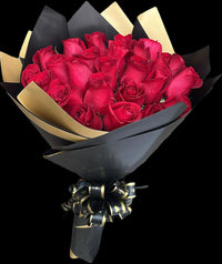 Bouquet Premium 24 Rosas Rojas con Globo - Flores de Lujo Miami