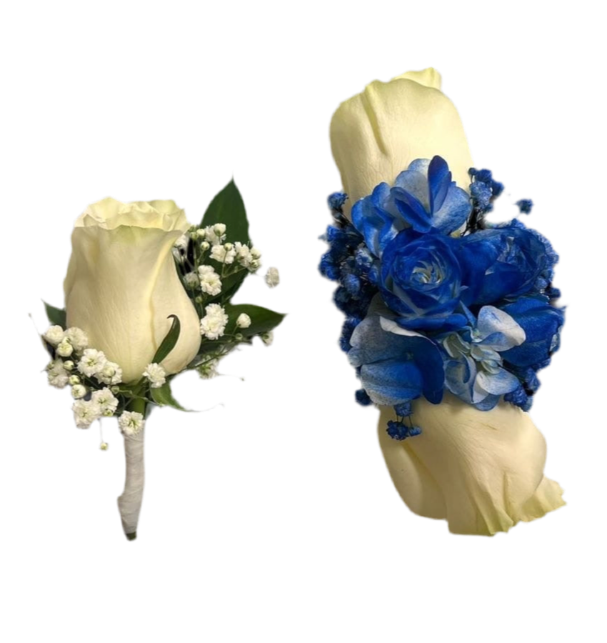 Boutonnière y Brazalette del Jardín del Éxito