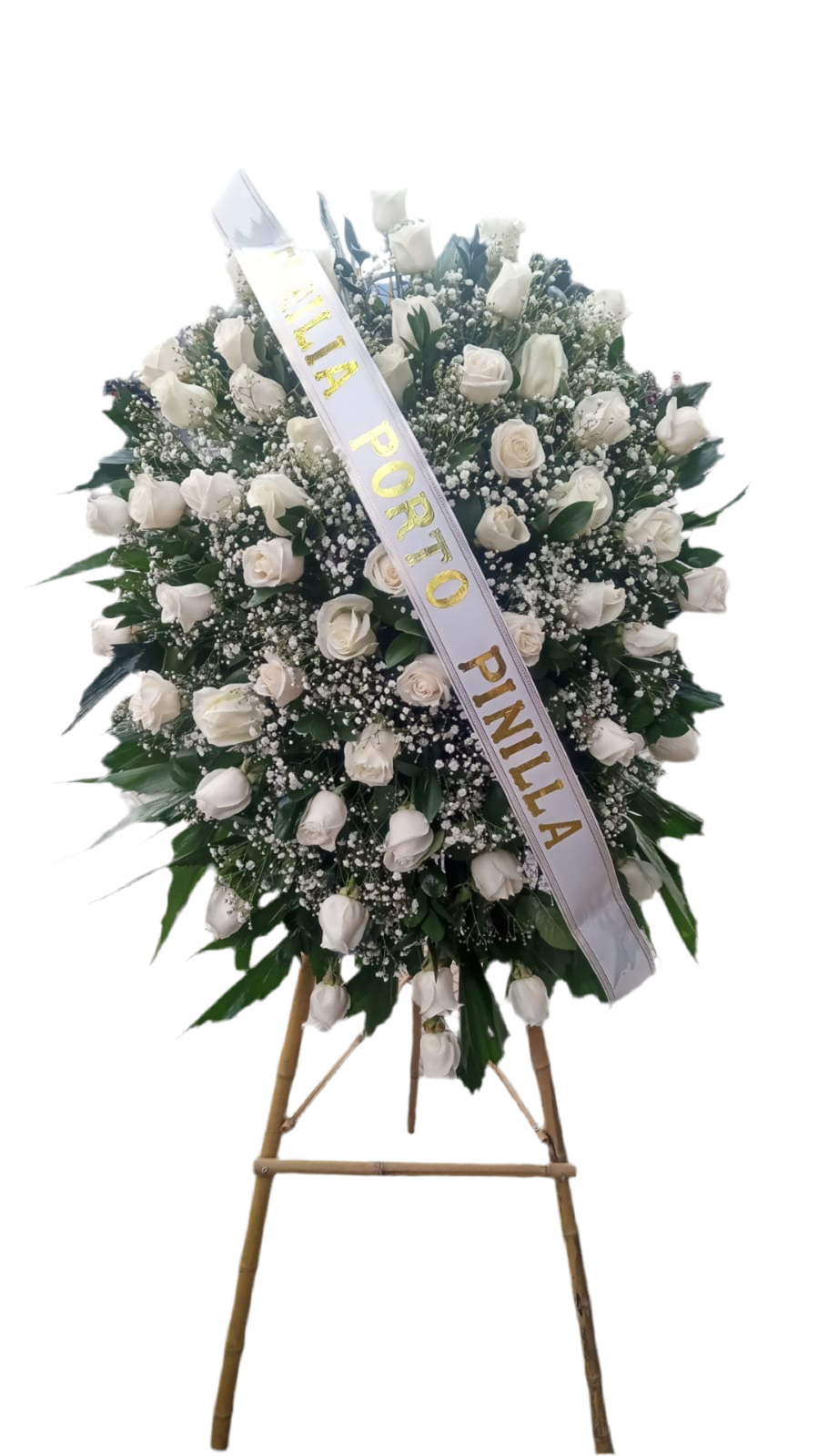 Rosas Blancas Funeral Miami - Arreglo Condolencias Doral