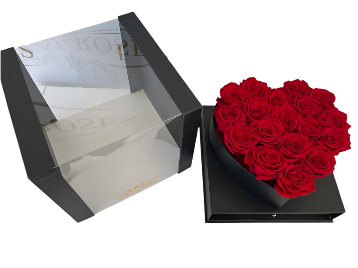 Rosas Preservadas Lujo Miami - Corazón Amor Doral