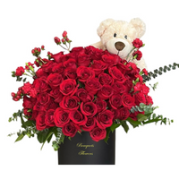 Rosas Verdadero Amor Miami - Bouquet Caja Romantico Doral