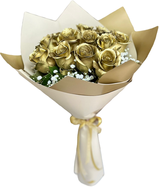 Rosas Doradas – Arreglo Floral Exclusivo con Entrega en Doral Florida