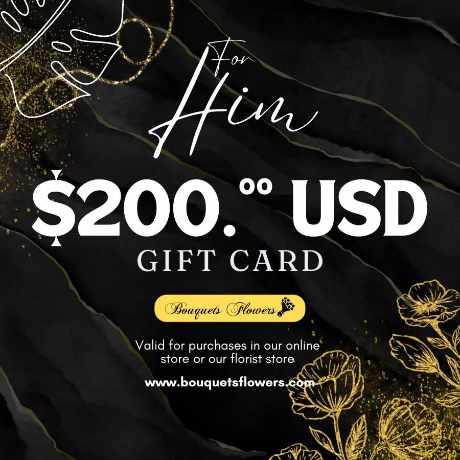 Gift cards for him, redeem them for premium products from our luxurious store and give the gift of choice, our gift cards have values of: $200,oo USD