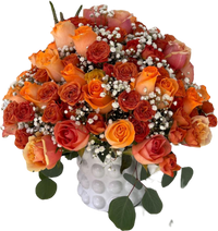 Arreglo Floral de Rosas Naranjas – Flores de Otoño para Acción de Gracias | Doral Rosas Miami