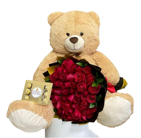 Oso Rosas Chocolates Miami - Combo Regalo Amor Doral