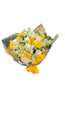 Ramo de Flores Blancas y Amarillas Miami - Bouquet Radiante Entrega Mismo Día Doral