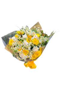 Ramo de Flores Blancas y Amarillas Miami - Bouquet Radiante Entrega Mismo Día Doral