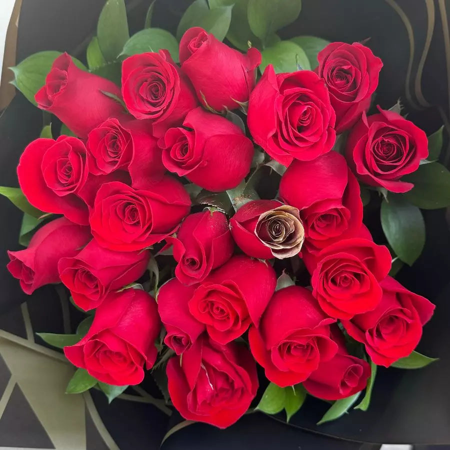 
                  
                    24 Red Roses in Buchon, intricately handcrafted with special papers, Miami roses and romantic gifts delivery service, bring a touch of romance to any occasion and leave a lasting impression with this stunning bouquet. Bouquets Flowers Miami
                  
                