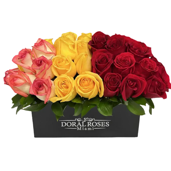 Luxury 24 Mixed Roses Box – Same Day Flower Delivery in Doral