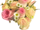 Ramo de celebración de rosas y tulipanes