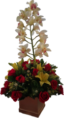 Arreglo Floral Rosas y Orquídeas
