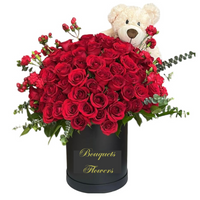 Rosas Verdadero Amor Miami - Bouquet Caja Romantico Doral