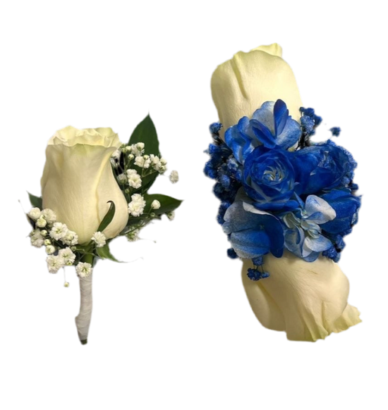 Boutonnière y Brazalette del Jardín del Éxito