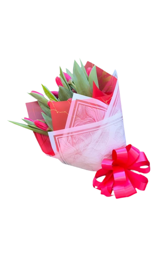 Tulipanes Rojos Miami - Ramo de Tulipanes Romántico Entrega Mismo Día Doral