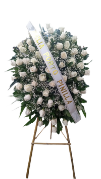 Rosas Blancas Funeral Miami - Arreglo Condolencias Doral
