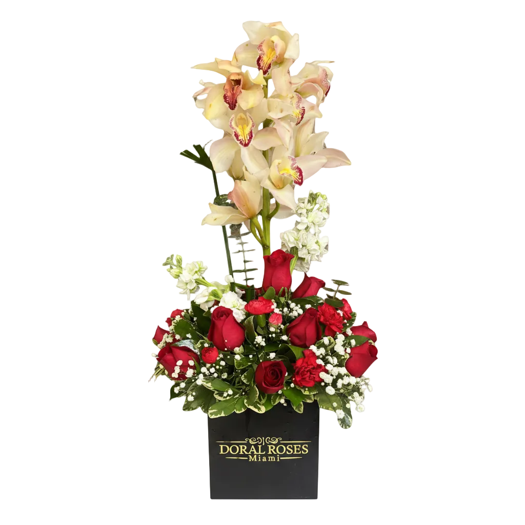 Susurro de Orquídeas – Elegante arreglo de orquídeas