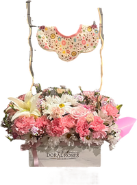 Flores para Bebé Recién Nacido Miami - Arreglo Floral Nacimiento Entrega Mismo Día Doral