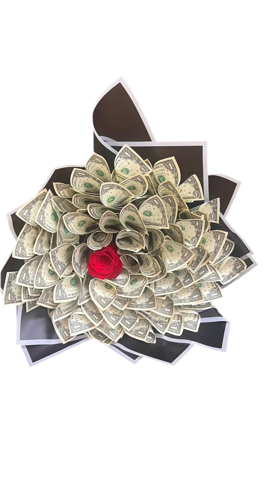 Ramo de Dinero con Rosa Miami - Regalo Original Entrega Mismo Día Doral Florida