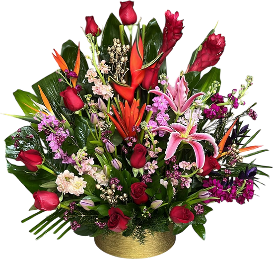 Arreglo floral exótico para mamá