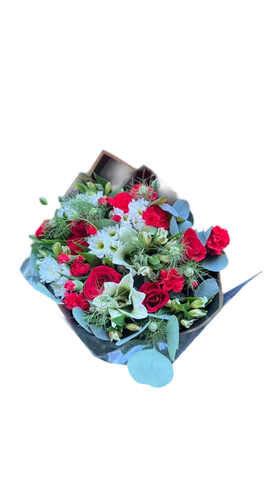 Ramo Mixto Romántico Miami - Bouquet de Rosas y Lirios Entrega Mismo Día Doral