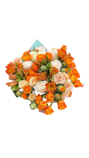 Ramo de Flores Naranja y Blanco Miami - Bouquet Elegante Entrega Mismo Día Doral