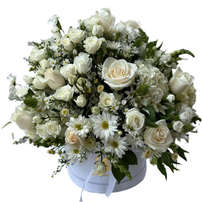 White Boxed Flowers