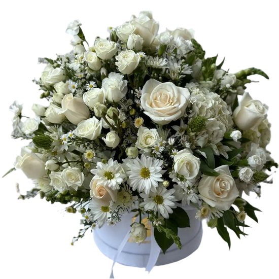 Flores Blancas En Caja