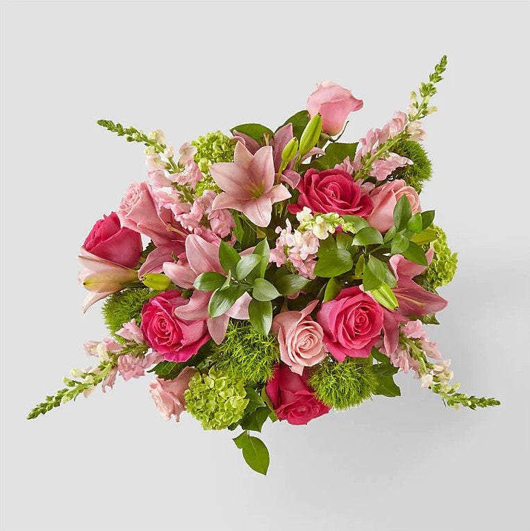 
                  
                    Standard Bouquet Of Roses And Lilies And Vase, Gift the fanciful Bouquet Of Roses And Lilies To Create Your Own Story, Pink Snapdragons And Bright Classic Roses Combine To Create An Exquisite Bouquet That Will Delight Mum On Her Special Day, Special Rose Bouquets And Arrangements, Rose Delivery, Anniversary Flowers & Gifts, Romantic Flowers & Gifts, Mother´s Day, Valentine’s Day. Bouquets Flowers in Coral Gables, Miami, Delivery Flowers, Florist in Coral Gables.
                  
                