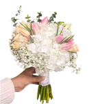 A bouquet of fresh and delicate flowers, including peonies and gardenias, that will make your special day even more magical. Order now at BouquetsFlowers.com and have it delivered to Miami.