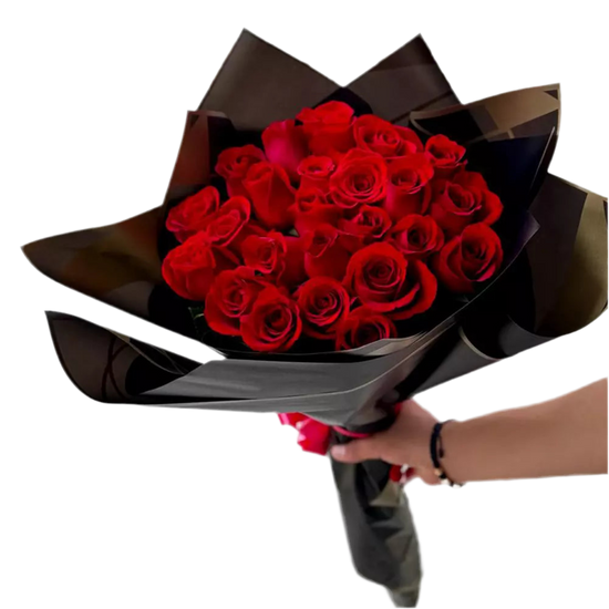 Elegante Buchón con 24 Rosas