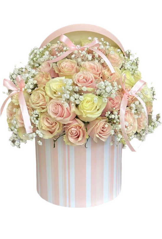 Rosas Rosadas Caja Miami - Lujo Premium Doral