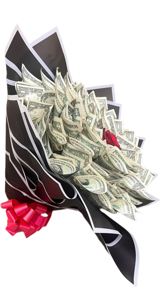 Ramo de Dinero con Rosa Miami - Regalo Original Entrega Mismo Día Doral Florida