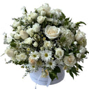 Caja de Rosas Blancas Premium Miami - Arreglo Floral Elegante Entrega Mismo Día Doral