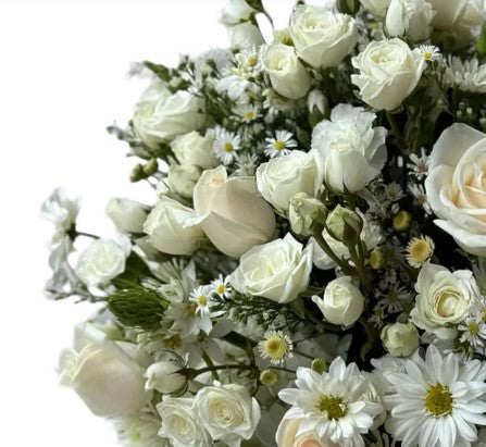 Caja de Rosas Blancas Premium Miami - Arreglo Floral Elegante Entrega Mismo Día Doral
