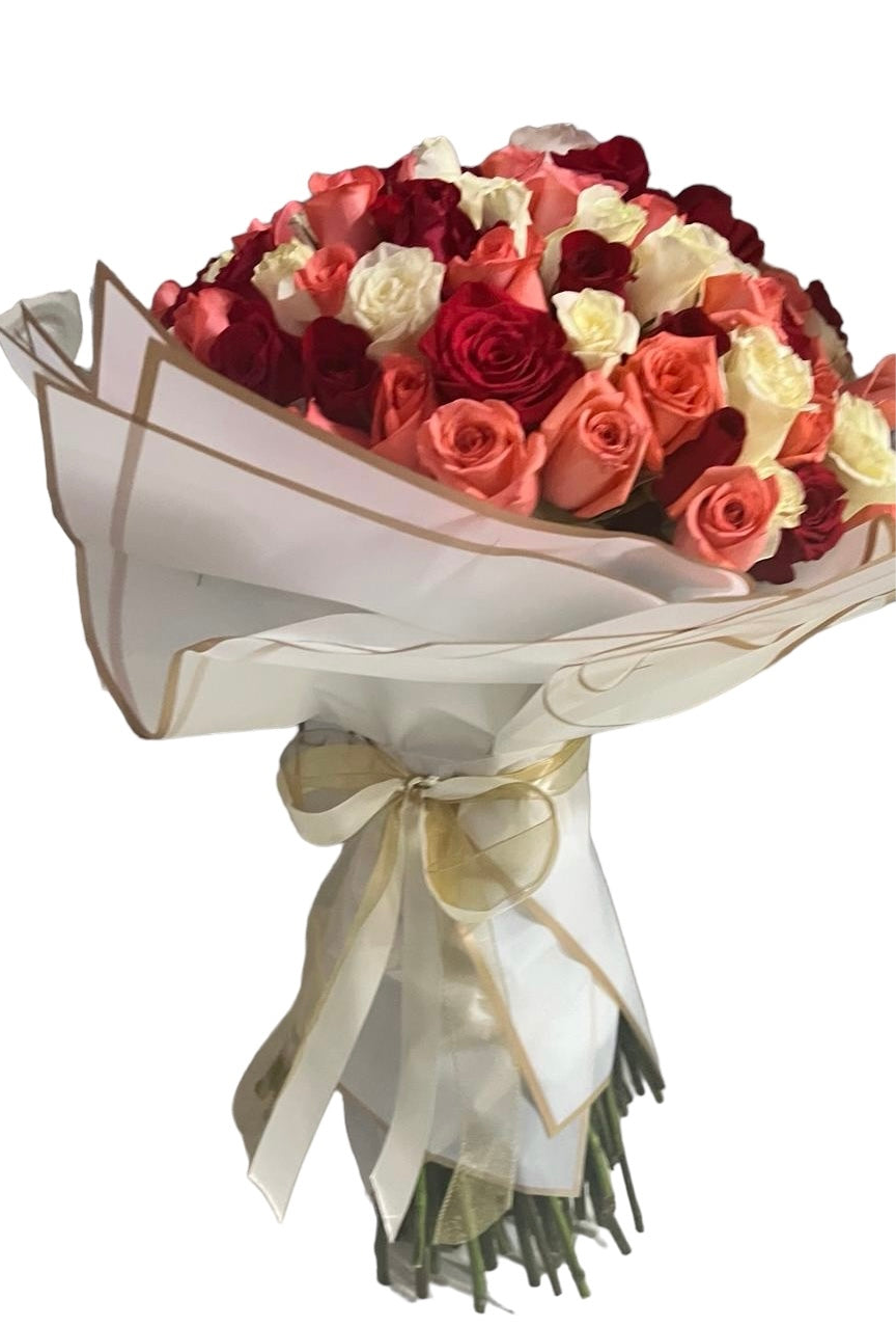 151 Rosas Mixtas Miami - Bouquet Encantador Doral