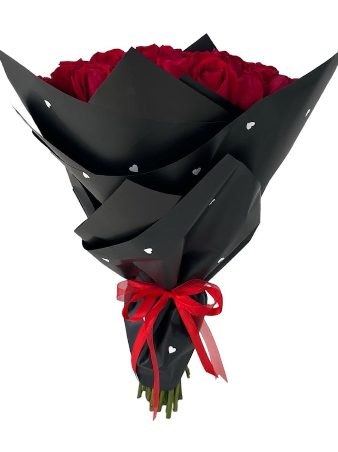En BouquetsFlowers.com ofrecemos arreglos majestuosos de 50 rosas, listos para entregar hoy en Doral y en Miami según disponibilidad.