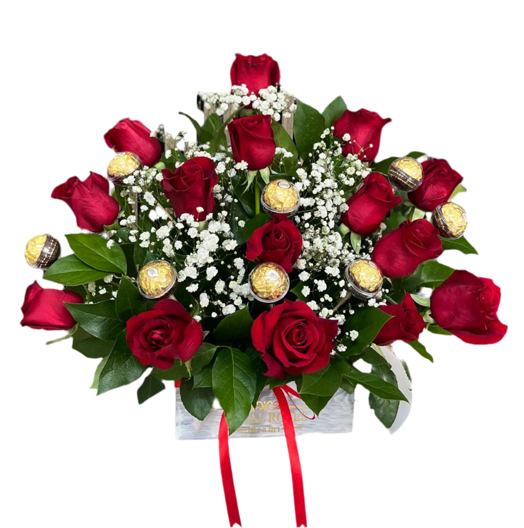15 Rosas Solo Te Amo Miami - Caja Lujo Romántica Doral