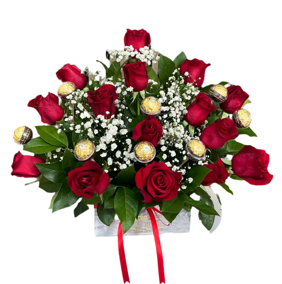 15 Rosas Solo Te Amo Miami - Caja Lujo Romántica Doral