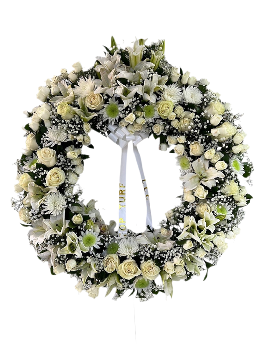 Sinceras condolencias – Elegante homenaje floral