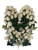 Rosas Blancas Corazón Miami - Arreglo Elegante Doral