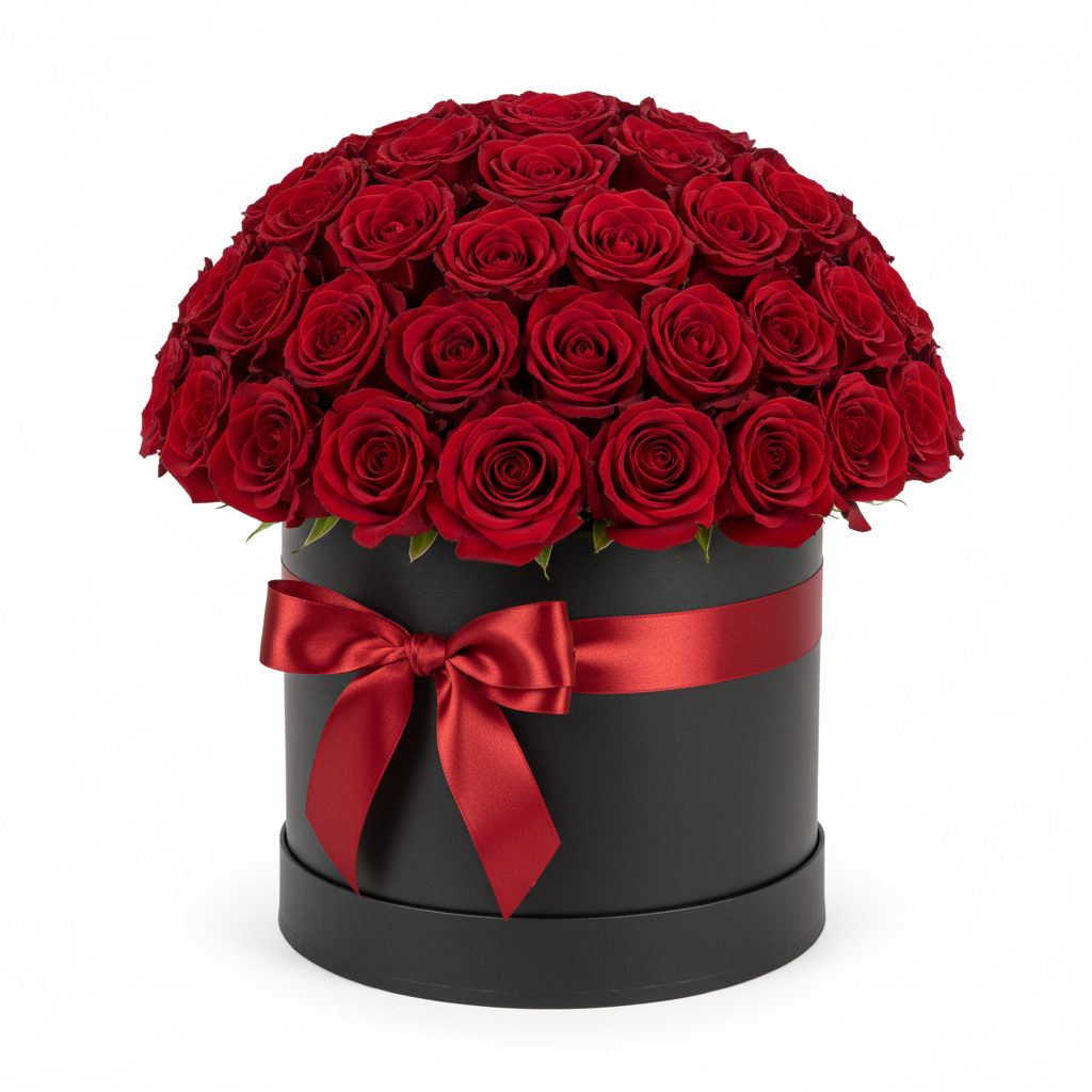 Luxury Red Rose Box (60 Roses) – Premium Rose Delivery Miami | Same-Day Midtown & Doral
