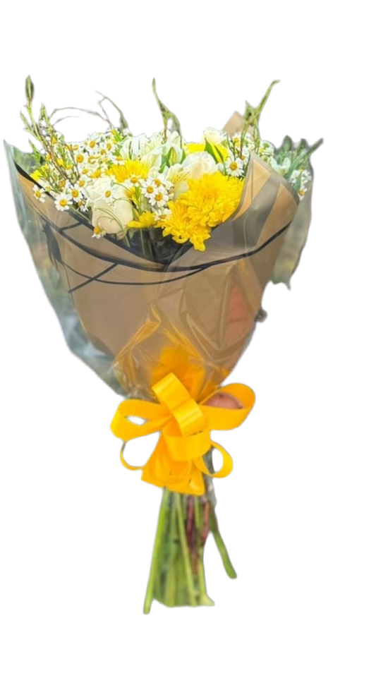 Ramo de Flores Blancas y Amarillas Miami - Bouquet Radiante Entrega Mismo Día Doral