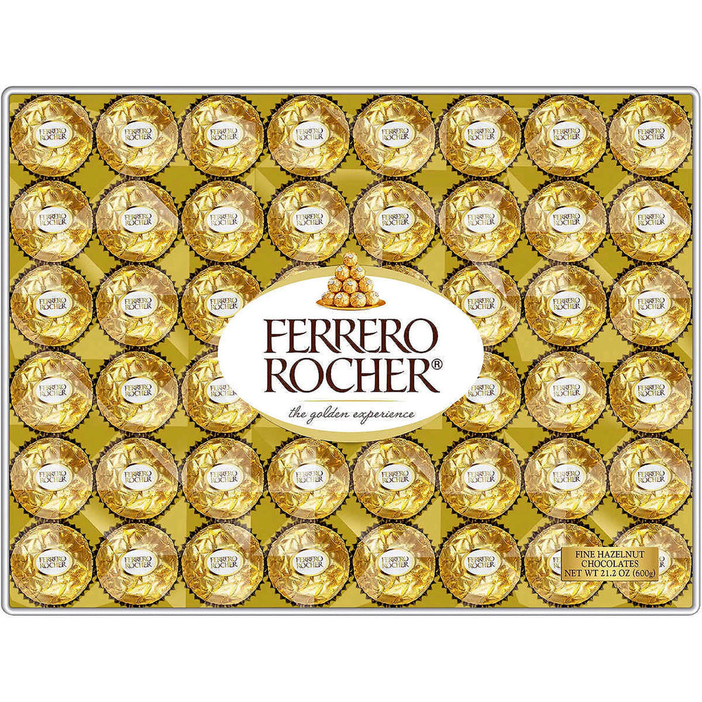 Indulge in the rich and decadent flavors of Chocolates Ferrero Rocher 48 Count. Bouquets Flowers, Delivery Home Miami