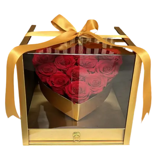 Rosas Preservadas Lujo Miami - Corazón Amor Doral