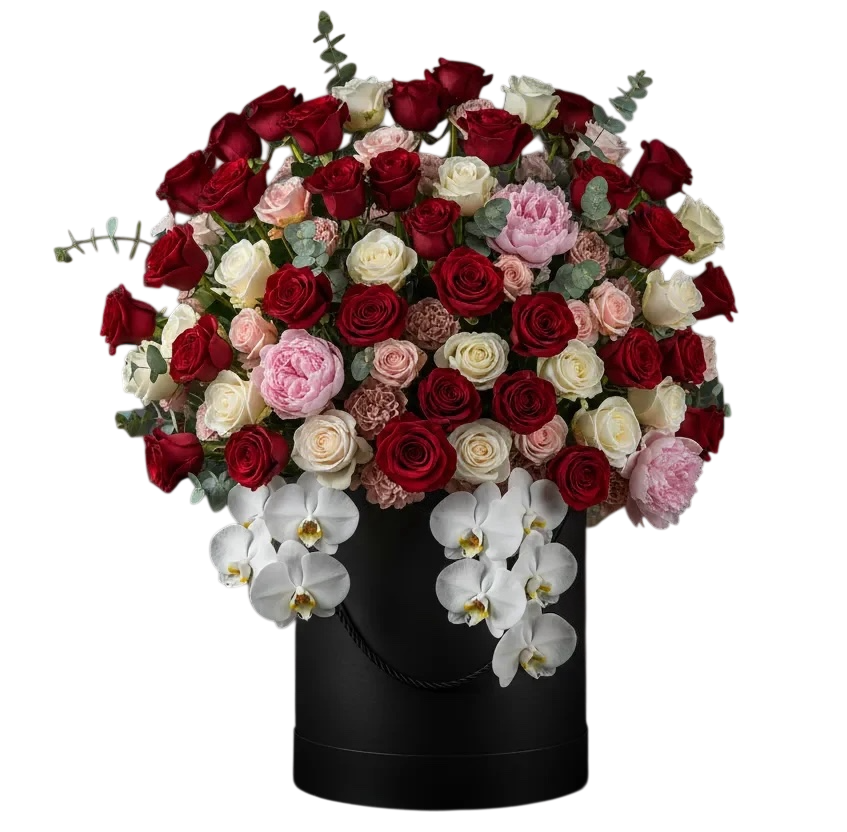 luxury roses and orchids arrangement brickell flower delivery