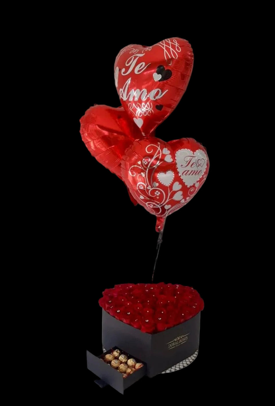 Crimson Heart – 100 Rose Composition