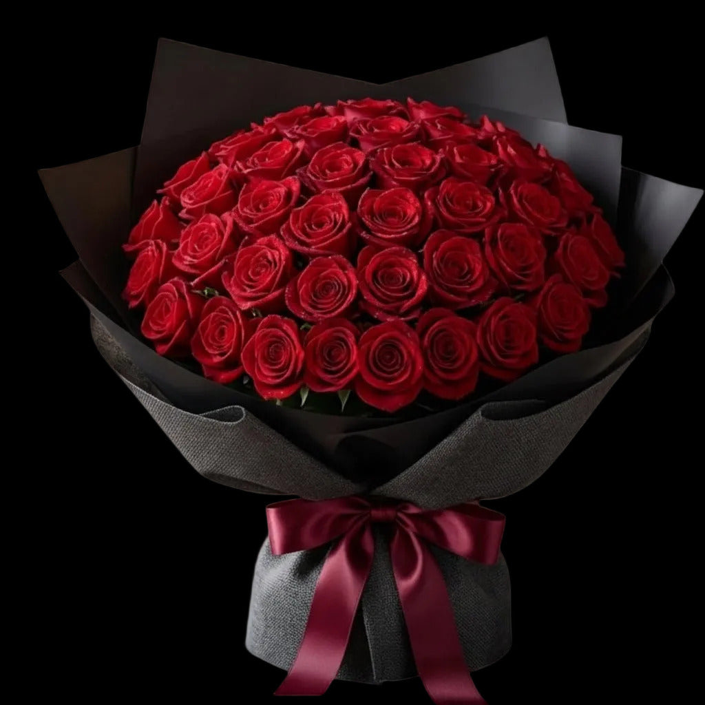 50 Red Roses Bouquets Delyvery Miami