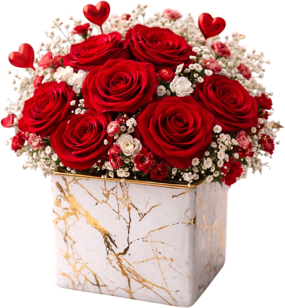 Arreglo Floral de Rosas Rojas San Valentín – Detalle Romántico que Transmite Amor