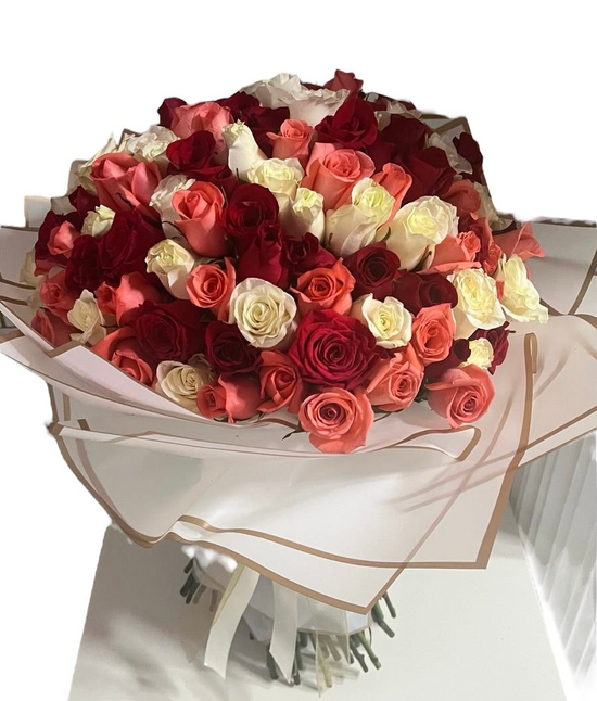 151 Rosas Mixtas Miami - Bouquet Encantador Doral