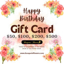 Tarjetas de regalo para cumpleaños, canjéalas por productos premium de nuestra lujosa tienda y regala la elección, nuestras tarjetas de regalo tienen valores de: $50,oo USD $100,oo USD $200,00 USD $500,00 USD